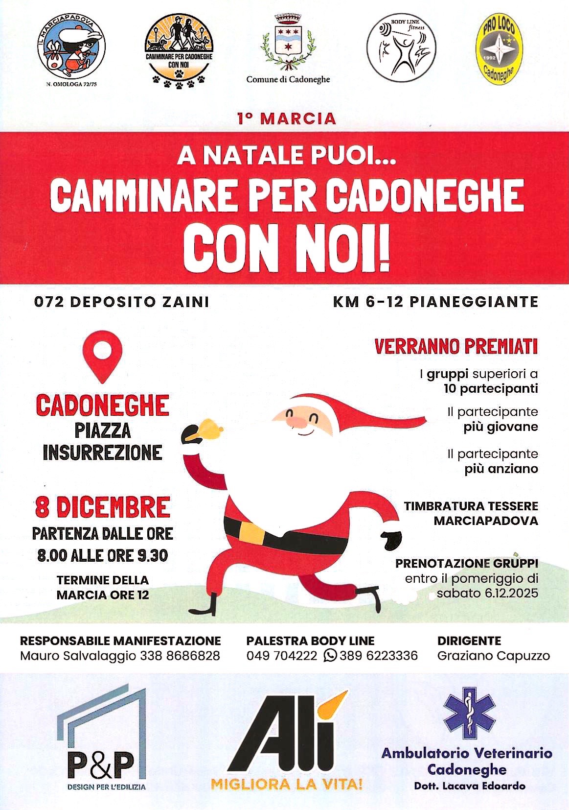 1ª A NATALE PUOI… CAMMINARE PER CADONEGHE CON NOI ! • CADONEGHE (PD) • 08/12/2025