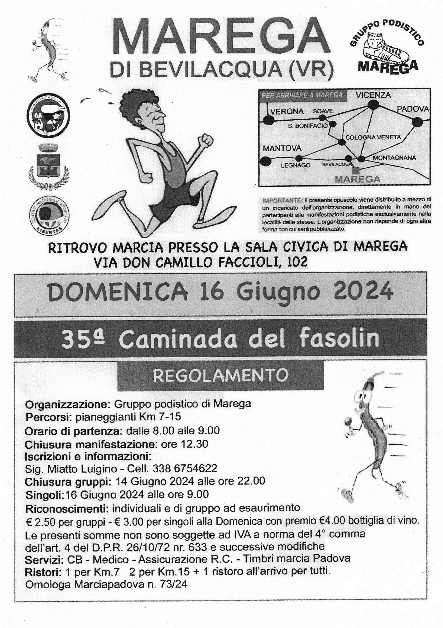 35ª CAMINADA DEL FASOLIN • MAREGA DI BEVILACQUA (VR) • 16/06/2024